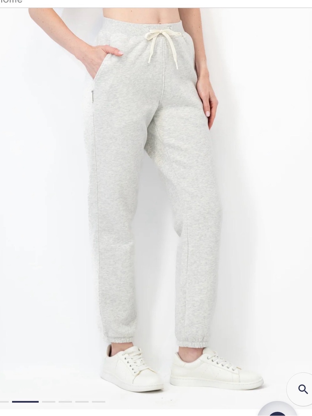 Rhoback Women's Ready Sweatpants, heather ivory grey, small